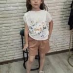 Çiçekli Şortlu Takım