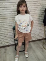 Çiçekli Şortlu Takım
