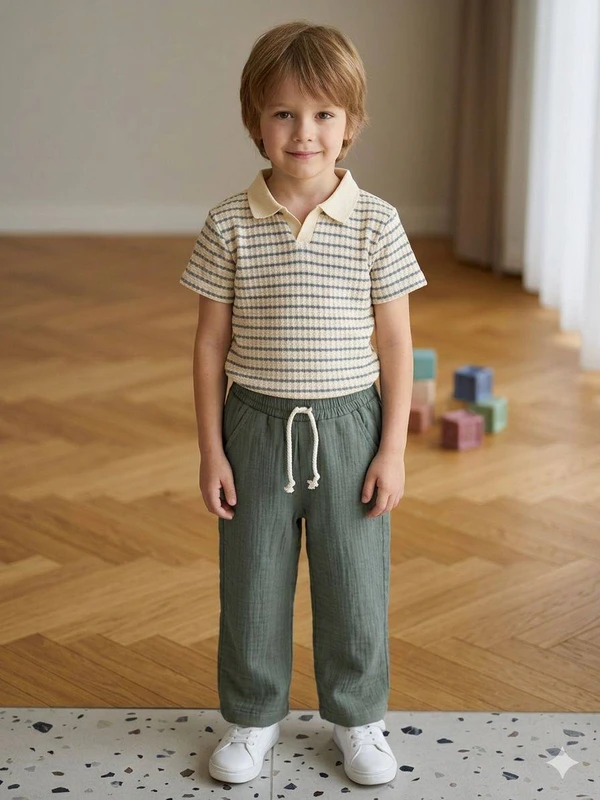 Polo Yaka Müslin Set - Ürün görseli 2
